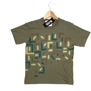 COMME DES GARÇONS BLACK label size L army green geometric patterned